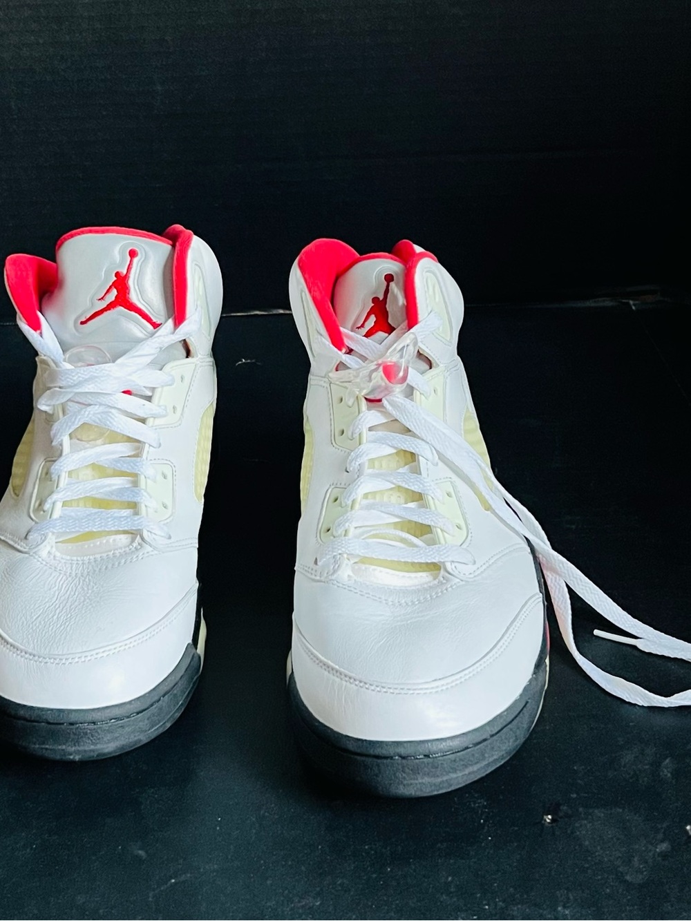 Jordan Kids White & Red High-Top Sneakers